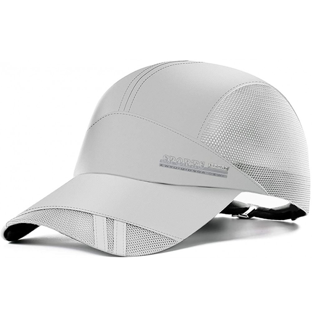 Baseball Caps Baseball Cap Quick Dry Mesh Back Cooling Sun Hats Sports Caps for Golf Cycling Running Fishing - A-light Grey-m...