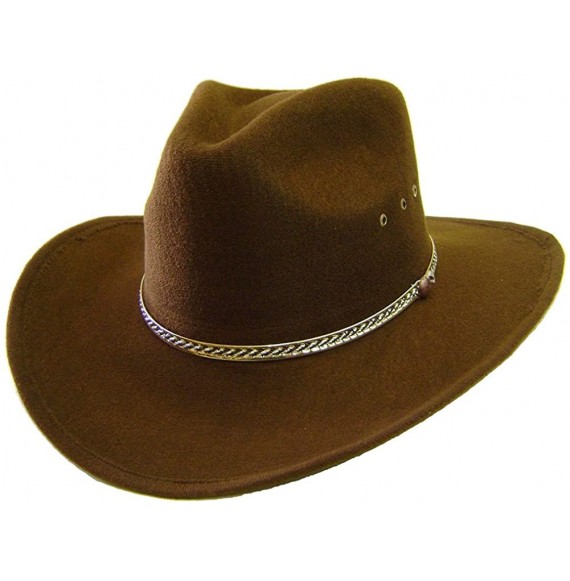 Cowboy Hats Aussie Faux Felt Cowboy Hat Brown ''Some Sizes for Small Heads'' - CU121ZQ726J