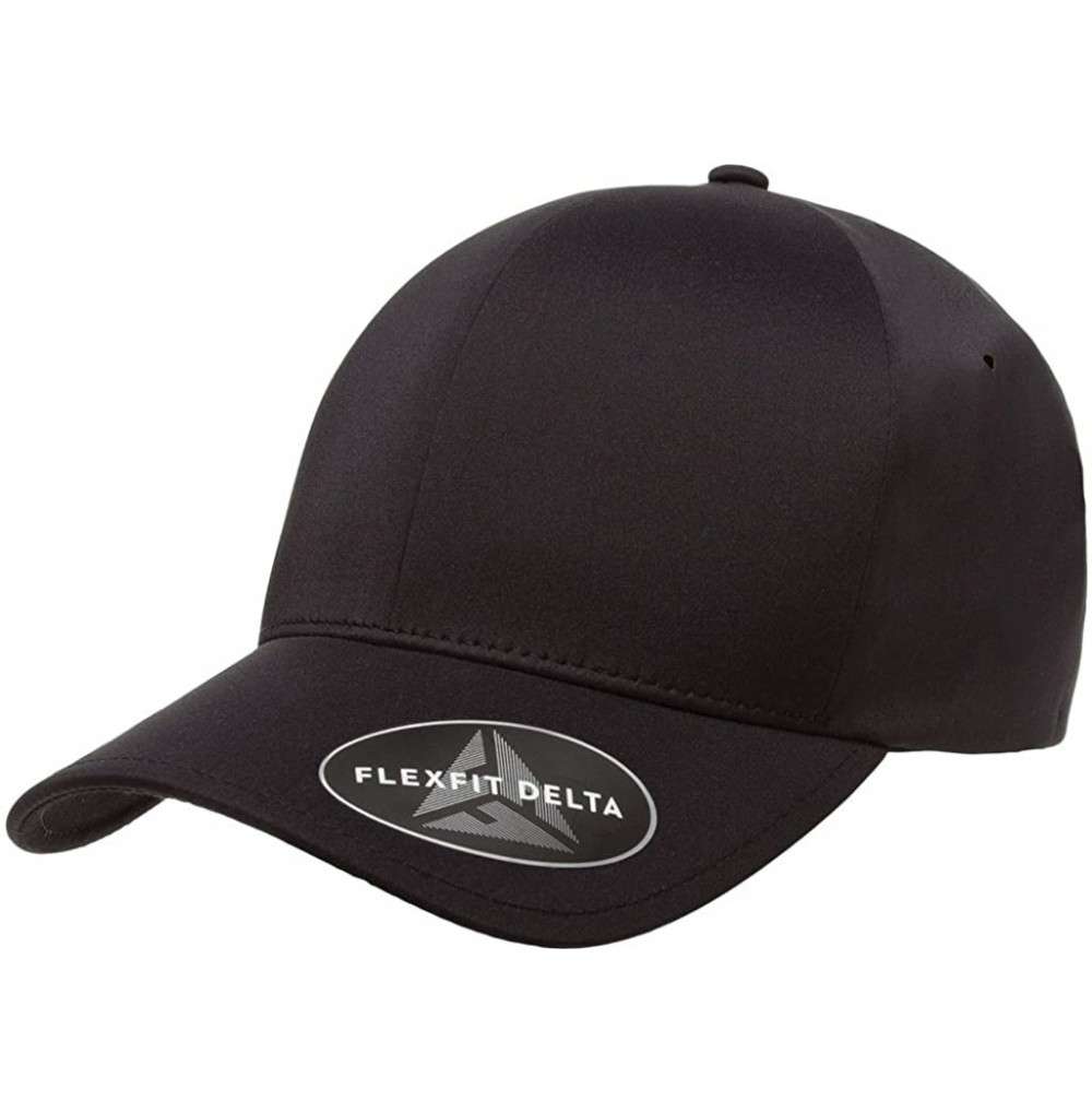 Baseball Caps Premium Seamless Hat - Delta 180 S/M (Black) - CU12LH8QC07