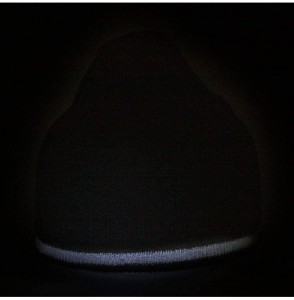 Skullies & Beanies Sports Visor Billed Knit Radar Cuff Beanie - Reflective Stripe Charcoal Gray - CN194A7SWL3