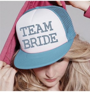 Baseball Caps Team Bride Baseball Hat Crystal Bridal Wedding Party Trucker Cap - Aqua - CW12GNLBB77