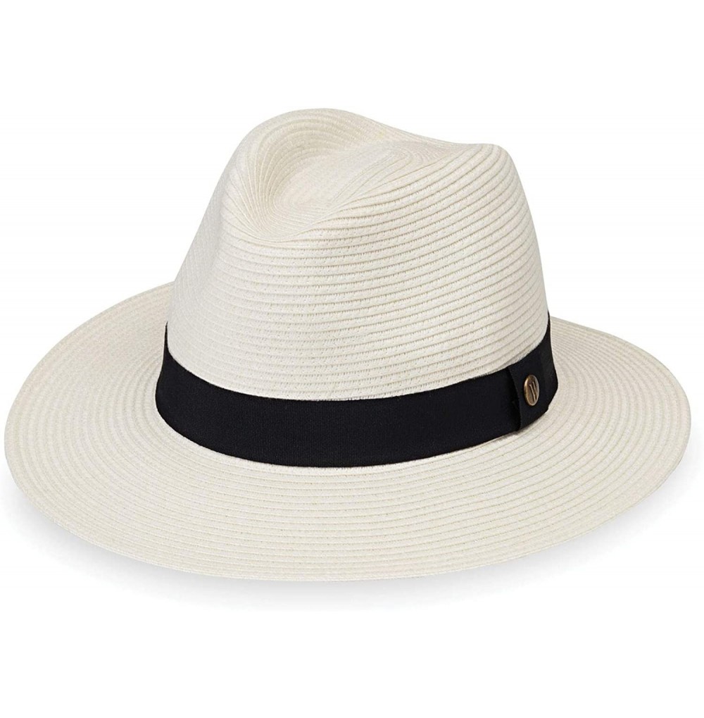 Sun Hats Men's Palm Beach Hat - UPF 50+ 2 3/4" Brim Polyester Braid Adjustable Fit - Ivory - C718M49KI4R