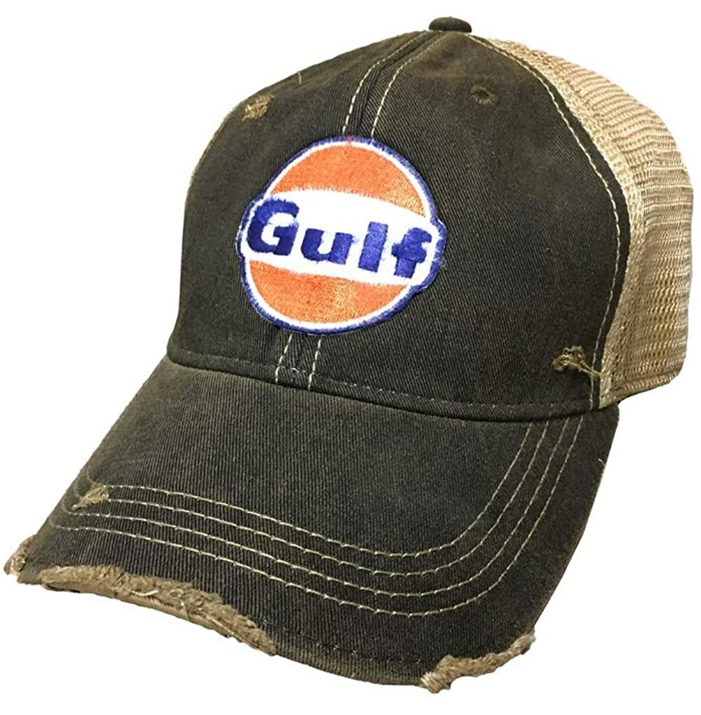 Baseball Caps Distressed Vintage Adjustable Snapback Hat - Distressed Black - CZ18O5069QH
