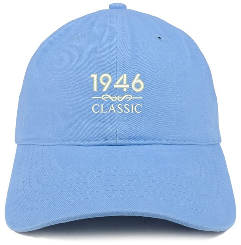 Baseball Caps Classic 1946 Embroidered Retro Soft Cotton Baseball Cap - Carolina Blue - CC18CO7Y0AL