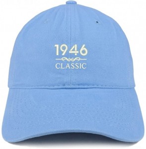 Baseball Caps Classic 1946 Embroidered Retro Soft Cotton Baseball Cap - Carolina Blue - CC18CO7Y0AL