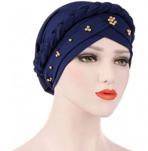 Balaclavas Turbans for Women Beads-Head Wraps 2019 Winter Fashion Cancer Cap Gift Christmas Simple Black New Outdoor Fit - CB...