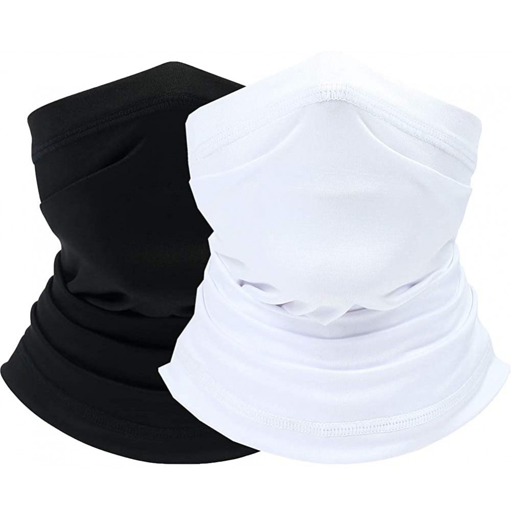 Balaclavas Summer Neck Gaiter Face Scarf/Neck Cover/for Sun Protection Headwear Hear Warp - Black+white - CY197YDS0RO