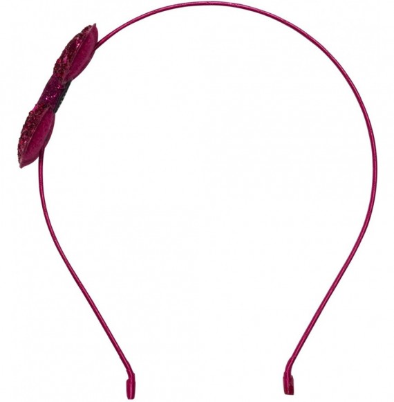 Headbands "Isabelle" Glitter Bow Headband - Fuchsia - CJ12DET6IF1
