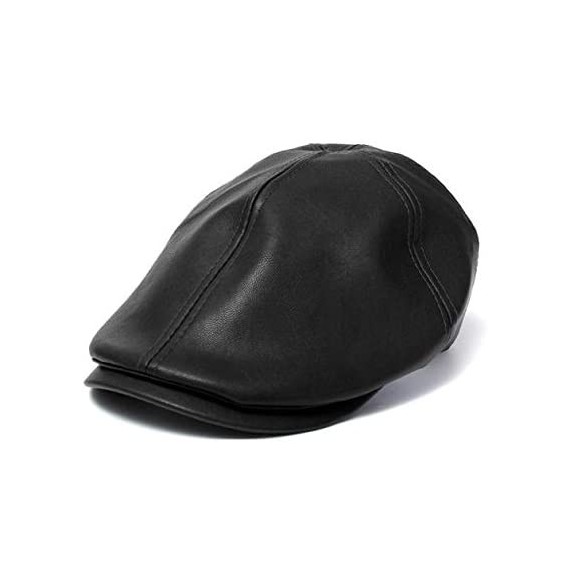 Newsboy Caps Leather Hats for Men Beret Solid Color Fashion-Hats for Men 2019 Winter Cap Gift Christmas Simple New Outdoor Fi...