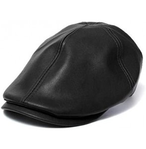 Newsboy Caps Leather Hats for Men Beret Solid Color Fashion-Hats for Men 2019 Winter Cap Gift Christmas Simple New Outdoor Fi...