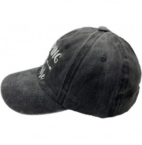 Baseball Caps Unisex Camping Hair Don't Care Vintage Adjustable Baseball Cap Denim Dad Hat - Embroidered Ponytail Black - C51...