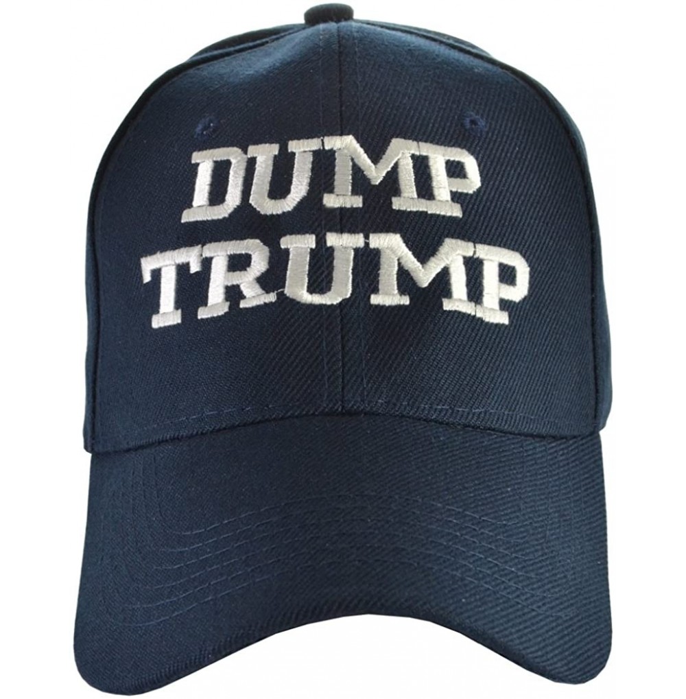 Baseball Caps Anti-Trump Hats (9 Styles) Fuck Trump/Dump Trump/Lock Him Up - Dump Trump Navy Blue - C7182X8S74R