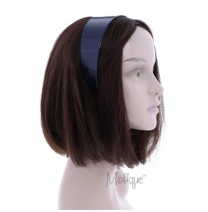 Headbands Navy 2 Inch Hard Plastic Headband with Teeth Women and Girls wide Hair band (Motique Accessories) - Navy - C411SMY77C7