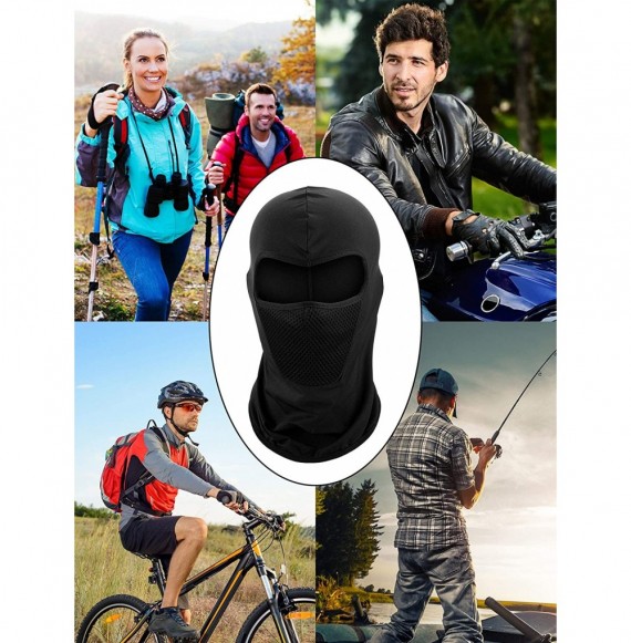 Balaclavas 4 Pieces Summer Balaclava Face Cover Windproof Fishing Cap Breathable Full Face Cover for Outdoor Activities - CE1...