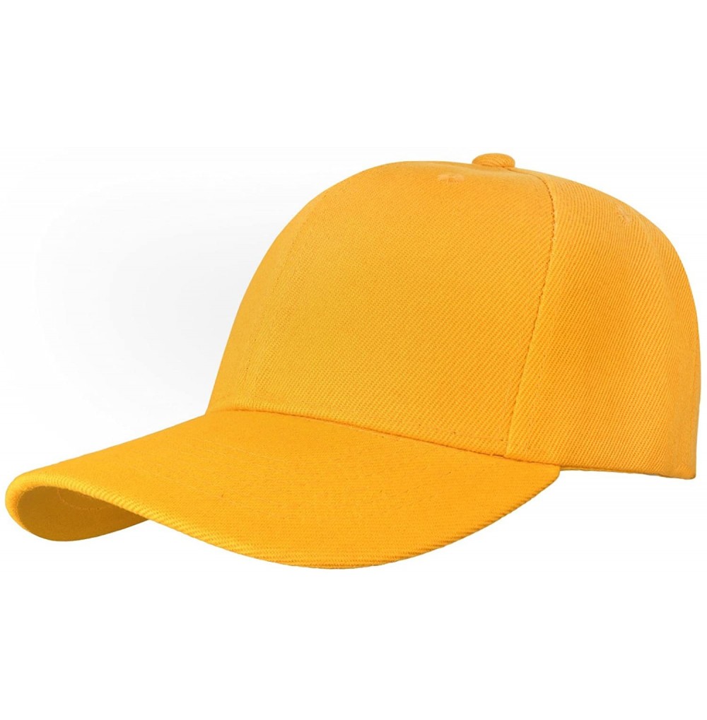 Baseball Caps Baseball Dad Cap Adjustable Size Perfect for Running Workouts and Outdoor Activities - 1pc Gold - CJ18E0UZ308