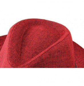 Cowboy Hats Men's Classic Cowboy Hats Trilby Fedoras - Red - CG11XTJEZH5
