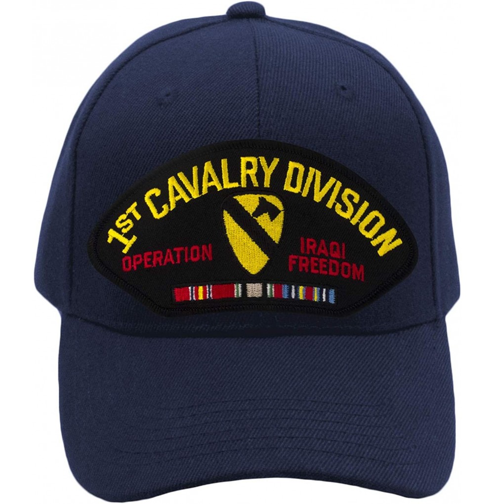 Baseball Caps First Cavalry Division - Operation Iraqi Freedom Hat/Ballcap Adjustable One Size Fits Most - Navy Blue - CE18TR...