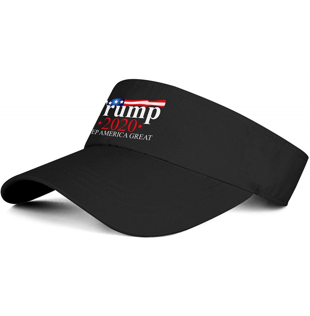 Visors Trump 2020 Visor Hats Women Mens Adjustable Hats for Golf Tennis Tennis Cycling Running & Hiking - CY18ZDHSNYX