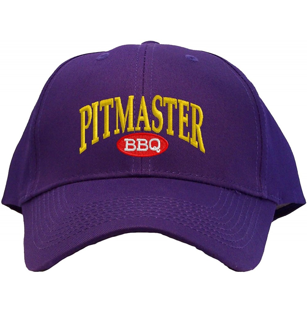 Baseball Caps Pitmaster Embroidered Pro Sport Baseball Cap - Purple - CF17WTID4GL