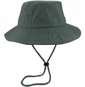 Sun Hats 100% Cotton Stone-Washed Safari Booney Sun Hats - Dark Green - CN18HZR5EHK
