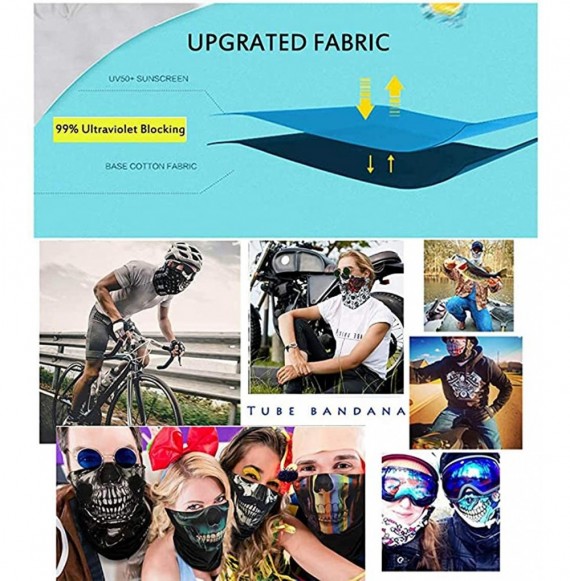 Balaclavas 3D Face Mask Seamless Bandana Unisex Headscarf UV Protection Scarf - Color G - CR199ZNU5XR