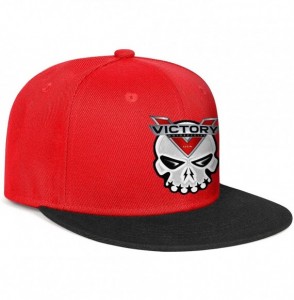 Baseball Caps Baseball Hats Victory-Motorcycle- All Cotton Snapback Flatbrim Hip Hop Cap - Red-101 - CM18UMDNOOH