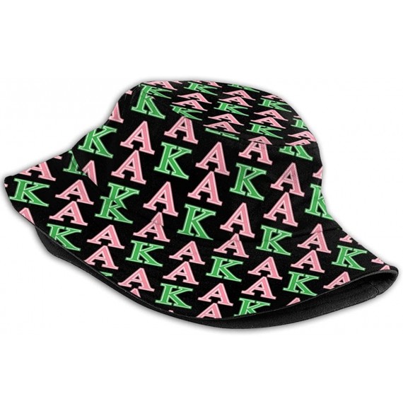 Bucket Hats Alpha Alpha Fashion Print Bucket Hat Summer Fisherman Cap for Women - Black3 - C6192O5DS3H