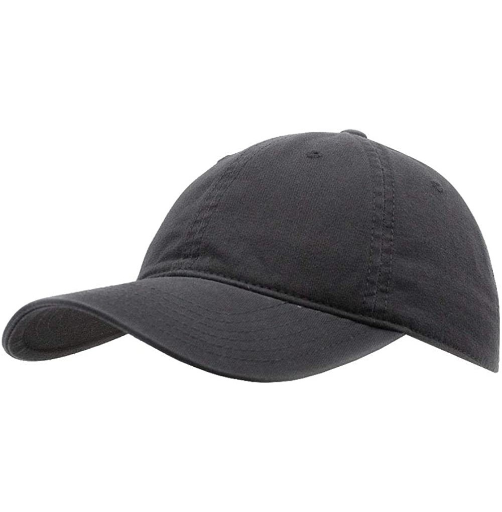 Baseball Caps Blank Dad Hat Cotton Adjustable Baseball Cap - Charcoal Gray - CO12NUP98CF