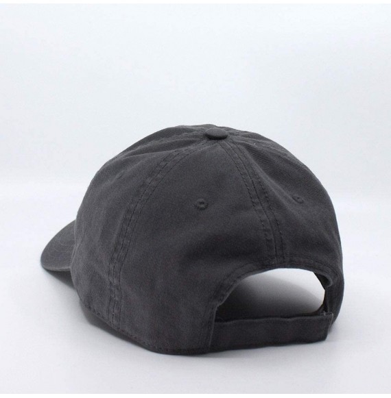 Baseball Caps Blank Dad Hat Cotton Adjustable Baseball Cap - Charcoal Gray - CO12NUP98CF