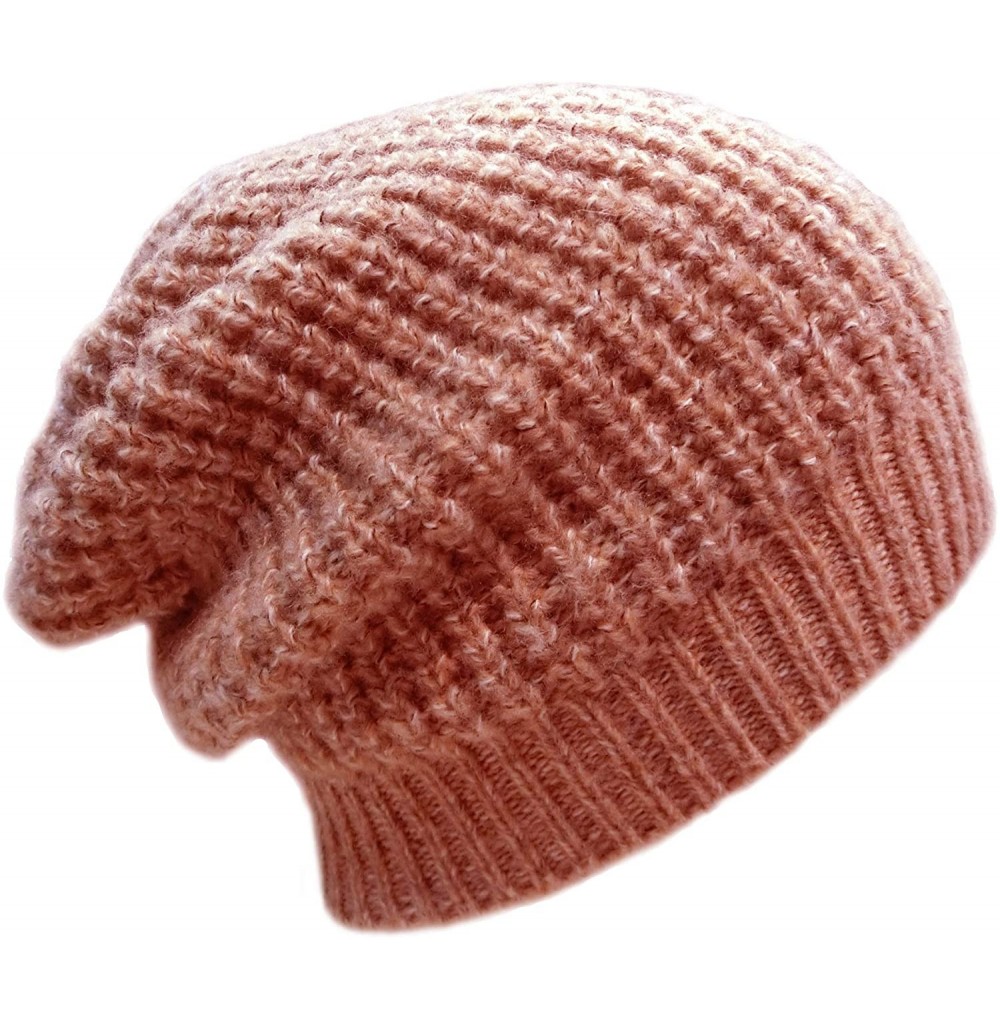 Skullies & Beanies Warm and Super Soft Premium Wool Slouchy Beanie Hat For Men and Women - Pinkish Red - C4189ZRO3W2