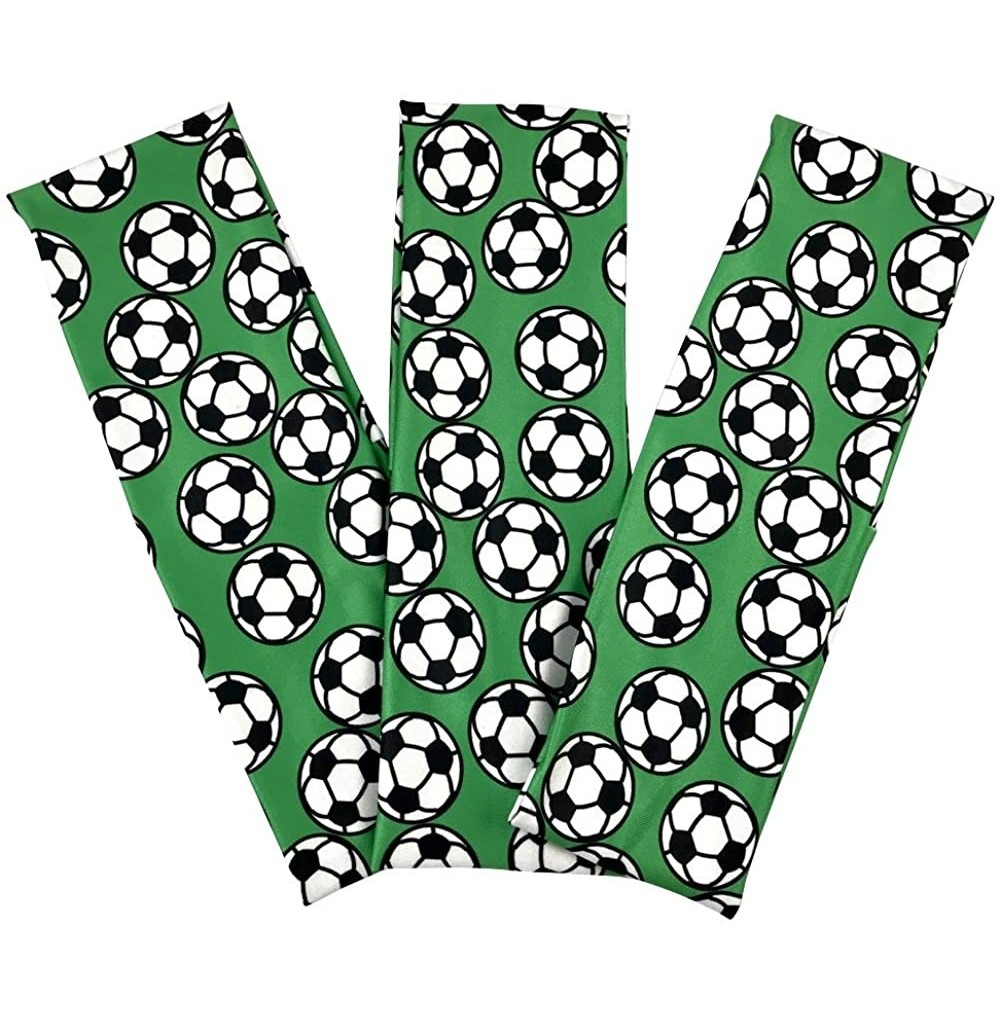 Headbands Soccer Stretch Headbands Spandex Sweatbands - Green - C218CMNU34K