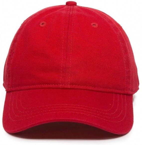 Baseball Caps Balance Dad Baseball Cap Embroidered Cotton Adjustable Dad Hat - Red - CS18Z9WAET8