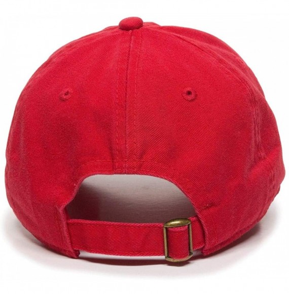 Baseball Caps Balance Dad Baseball Cap Embroidered Cotton Adjustable Dad Hat - Red - CS18Z9WAET8