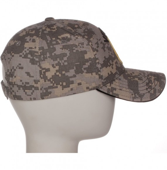 Baseball Caps US Army Official License Structured Front Side Back and Visor Embroidered Hat Cap - Veteran Emblem Camo - CX12O...