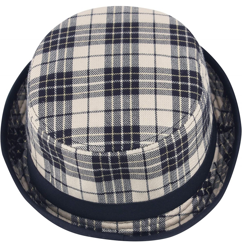Baseball Caps New Roll Up Check Style Trendy Free & Plus Bucket Big Size Cap Golf Dad Hat - Beige - CY18QS0O4EG