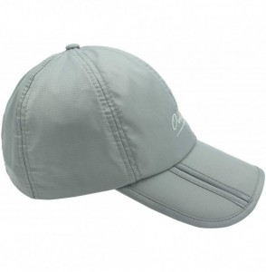 Baseball Caps Uxcellmo Waterproof Quick Drying Baseball Foldable - Dark Grey - CB18R6YHRCN