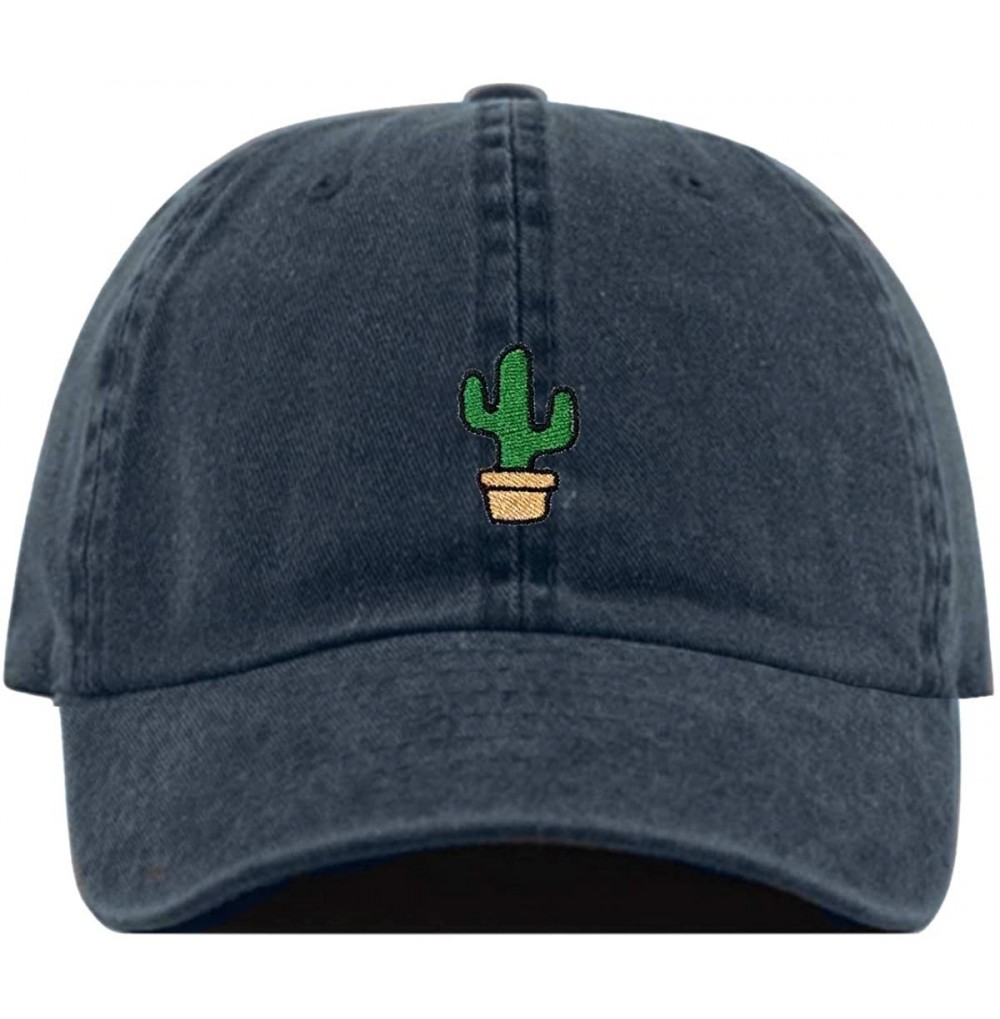 Baseball Caps Cactus Baseball Hat- Embroidered Dad Cap- Unstructured Soft Cotton- Adjustable Strap Back (Multiple Colors) - C...