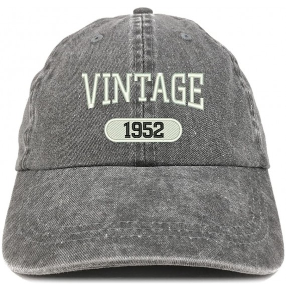 Baseball Caps Vintage 1952 Embroidered 68th Birthday Soft Crown Washed Cotton Cap - Black - CU180WX8YR7