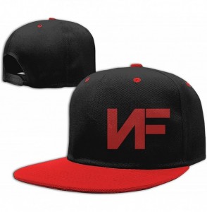 Baseball Caps Adjustable NF Stylish Flat Baseball Cap Youth Snaback Hip Hop Hats for Men/Women - Red1 - CO18WT6O8X5