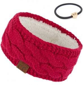 Cold Weather Headbands Winter Fuzzy Fleece Lined Thick Knitted Headband Headwrap Earwarmer(HW-20)(HW-33) - CS18XIKDTQK