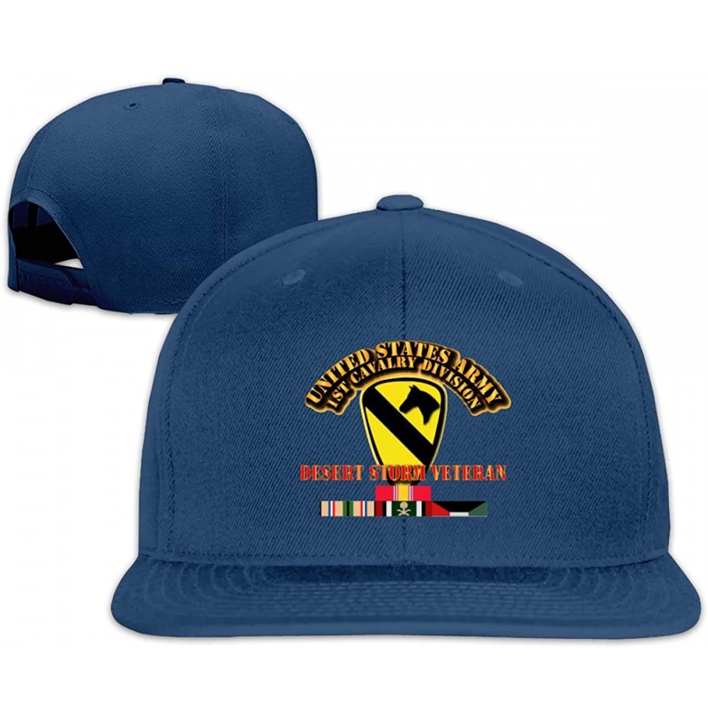 Baseball Caps 1st Cavalry Division Desert Storm Veteran Unisex Hats Classic Baseball Caps Sports Hat Peaked Cap - Navy - CO18...