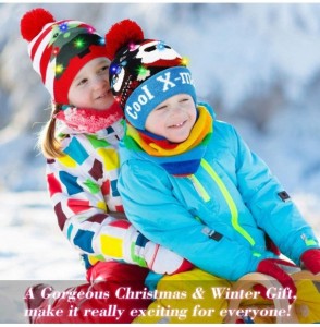Skullies & Beanies LED Light Up Beanie Hat Christmas Cap for Women Children- Party- Bar - Multicolor-035 - C318WLCKAT9