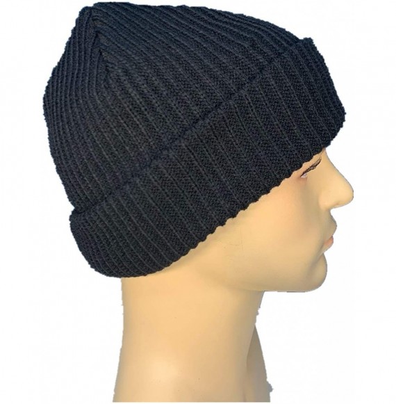 Skullies & Beanies Comfortable Unisex Beanie Warm- Stretchy & Soft Stylish & Trendy Knit hat - Black - CF192HINAQE