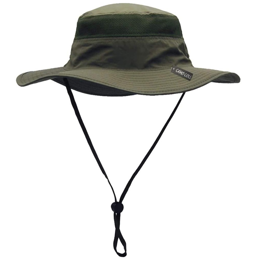 Sun Hats Outdoor UPF 50+ Boonie Hat Summer Sun Caps - Sage Green - CM12GE0S5DP
