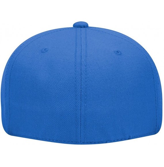 Baseball Caps Fitted Hat Wool Blend Flat Bill with NoSweat Hat Liner - Blue-clearance - C518O9TKHY7