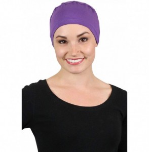 Skullies & Beanies Cancer Headwear Sleeping Coverings Turbans - Purple - CI18OWUTXL8