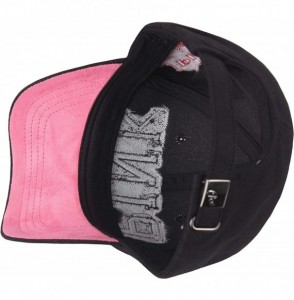 Baseball Caps Women Girl Color Cute Style Cotton Leopard Pink Mark Ball Cap Baseball Hat Truckers - Black - C011OYNFSQH