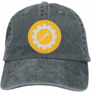 Baseball Caps Africa Rainbow Unisex Washed Adjustable Baseball Hats Dad Caps - Gear With Wrench /Deep Heather - CX194RMAW5E