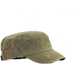 Newsboy Caps Washed Cotton Army Cap - Camo Hat - Unisex Hat - Olive - C918S3GDZGE