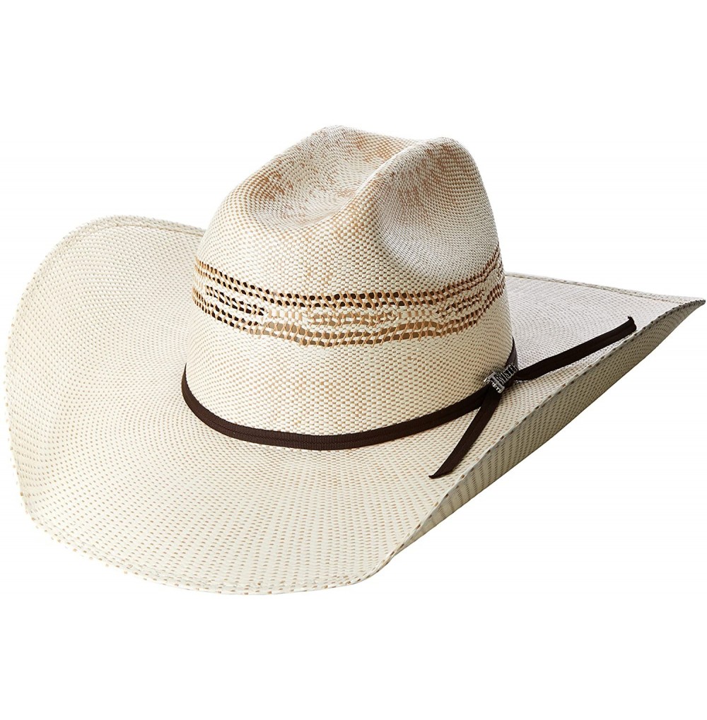 Cowboy Hats 2-Tone Tan Bangora Maverick Cowboy Hat - Natural/Tan - CB11HU8XCPH